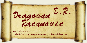 Dragovan Račanović vizit kartica